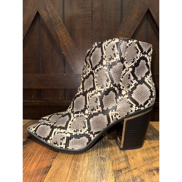 CIRCUS Sam Edelman CAL Snakeskin Embossed Boot Bootie Size 10 - Picture 3 of 14